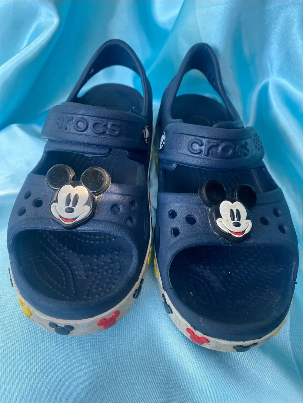 Crocs Kids Navy Mickey Mouse Sandals Shoes
